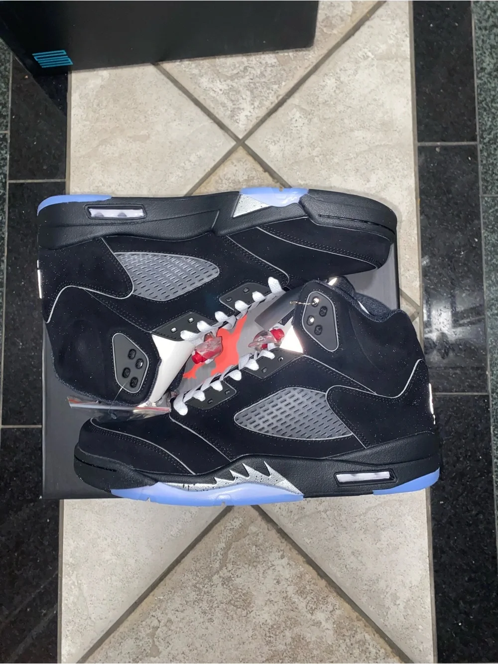 Jordan Black/Light Blue Men’s Sneakers